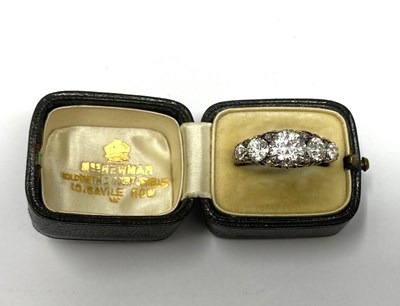 Lot 360 - DIAMOND HALF-HOOP GOLD RING, 1890s