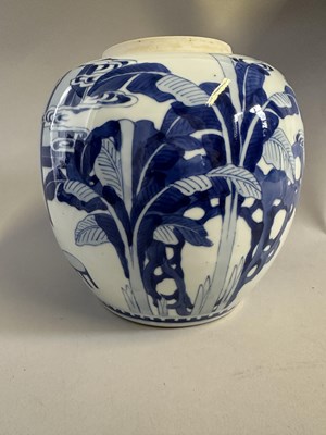 Lot 51 - A CHINESE BLUE AND WHITE JAR, QING DYNASTY, KANGXI PERIOD (1662-1722)