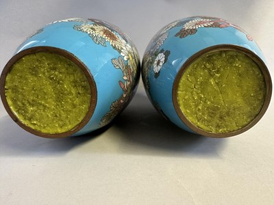 Lot 132 - A PAIR OF JAPANESE CLOISONNE ENAMEL VASES, MEIJI PERIOD (1868-1912)