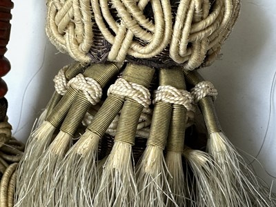Lot 39 - TWO CHINESE CINNABAR LACQUER FLY WHISKS, QING DYNASTY, 19TH CENTURY