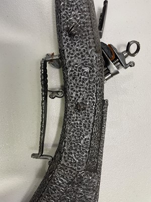 Lot 274 - A FINE 40 BORE SARDINIAN MIQUELET GUN, LATE 17TH CENTURY