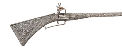 Lot 274 - A FINE 40 BORE SARDINIAN MIQUELET GUN, LATE 17TH CENTURY