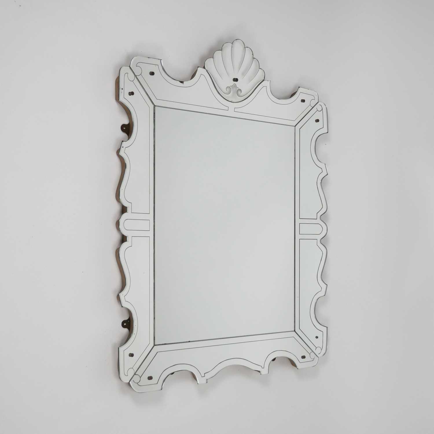 Lot 527 - LARGE VENETIAN MIRROR, 1940S