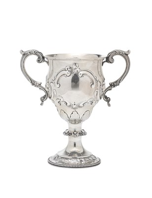 Lot 139 - A VICTORIAN SILVER PEDESTAL CUP, RICHARDS & BROWN, LONDON, 1863