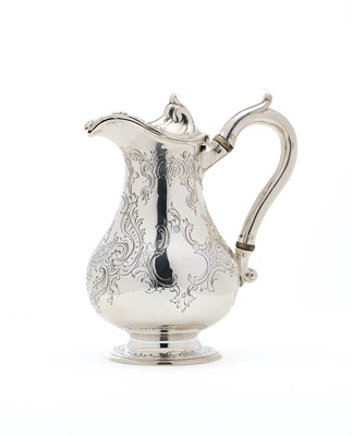 Lot 179 - A VICTORIAN SILVER HOT MILK JUG, WILLIAM MOULSON (MOULSON & WILLIAMS) FOR LAMBERT & RAWLINGS, LONDON, 1846