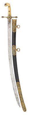 Lot 256 - AN EDWARD VII MAMELUKE-HILTED SWORD RETAILED BY CATER & CO