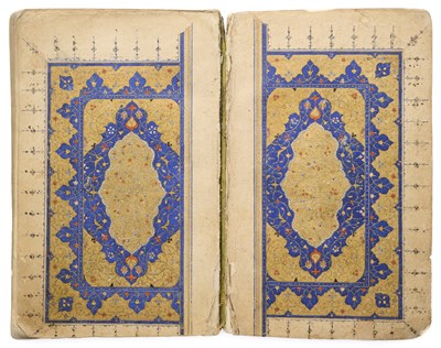 Lot 14 - SHAYKH MUSLIH AL-DIN SA'DI (D. 1291-92), GULISTAN AND BUSTAN, SAFAVID PERSIA, 16TH/17TH CENTURY