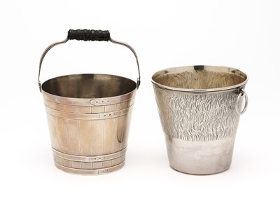 Lot 162 - TWO ENGLISH SILVER SMALL PAILS, BOTH LONDON