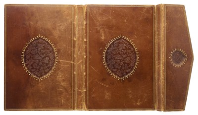 Lot 27 - A LEATHER BOOKBINDING, PROBABLY OTTOMAN TURKEY, CIRCA 17TH CENTURY