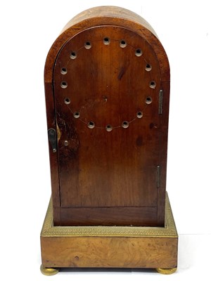 Lot 582 - A RESTAURATION ORMOLU-MOUNTED BURR WOOD MANTEL CLOCK, PARIS, CIRCA 1840