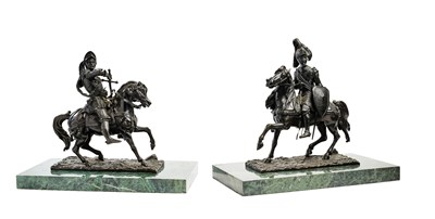 Lot 388 - A PAIR OF MOUNTED KNIGHTS, 19TH CENTURY