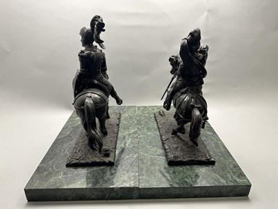 Lot 388 - A PAIR OF MOUNTED KNIGHTS, 19TH CENTURY