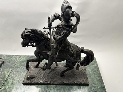 Lot 388 - A PAIR OF MOUNTED KNIGHTS, 19TH CENTURY