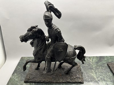 Lot 388 - A PAIR OF MOUNTED KNIGHTS, 19TH CENTURY