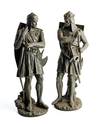 Lot 389 - AFTER JEAN JULES SALMSON (1823-1902): ROBERT THE BRUCE AND KING RICHARD I, LATE 19TH/EARLY 20TH CENTURY