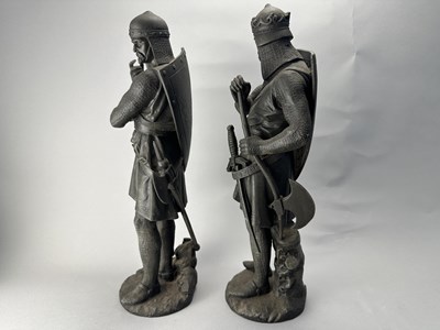 Lot 389 - AFTER JEAN JULES SALMSON (1823-1902): ROBERT THE BRUCE AND KING RICHARD I, LATE 19TH/EARLY 20TH CENTURY