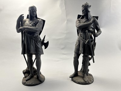 Lot 389 - AFTER JEAN JULES SALMSON (1823-1902): ROBERT THE BRUCE AND KING RICHARD I, LATE 19TH/EARLY 20TH CENTURY