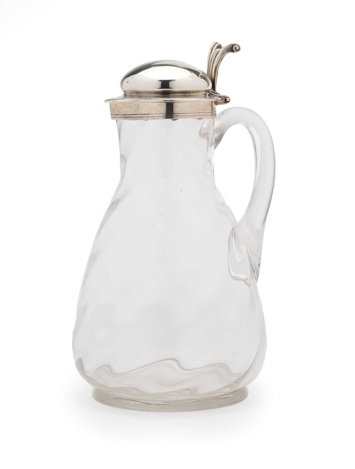 Lot 144 - A VICTORIAN SILVER-MOUNTED LEMONADE JUG, RICHARDS & BROWN, LONDON 1872