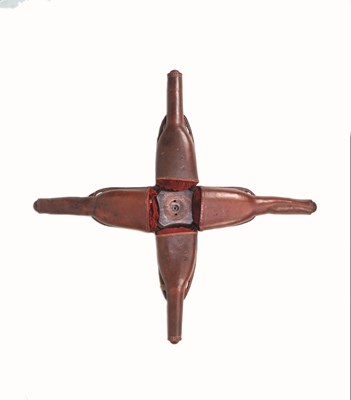 Lot 136 - A COW HORN POWDER-FLASK BY DIXON & SON