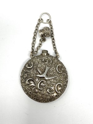 Lot 184 - A VICTORIAN SILVER SCENT FLASK, S. MORDAN & CO., LONDON, 1874