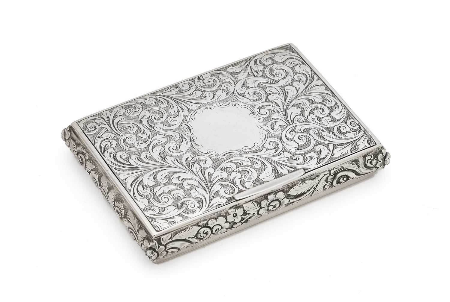 Lot 213 - A VICTORIAN SILVER SNUFF BOX, FRANCIS CLARK, BIRMINGHAM, 1843