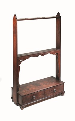 Lot 139 - A RARE REGENCY OAK GUN RACK