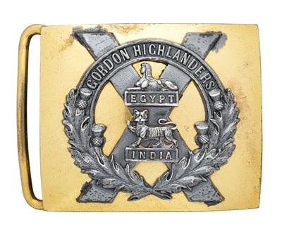 Lot 404 - AN OFFICER'S WAISTPLATE OF THE GORDON HIGHLANDERS