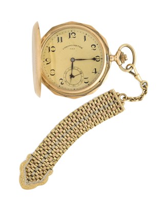 Lot 303 - AXA, 'CHRONOMETRE': A GENTLEMAN'S GOLD POCKET WATCH, SWISS, 1920s