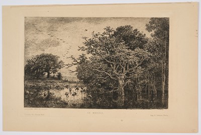 Lot 467 - CHARLES FRANCOIS DAUBIGNY (FRENCH 1817-1878) AND OTHER BARBIZON SCHOOL