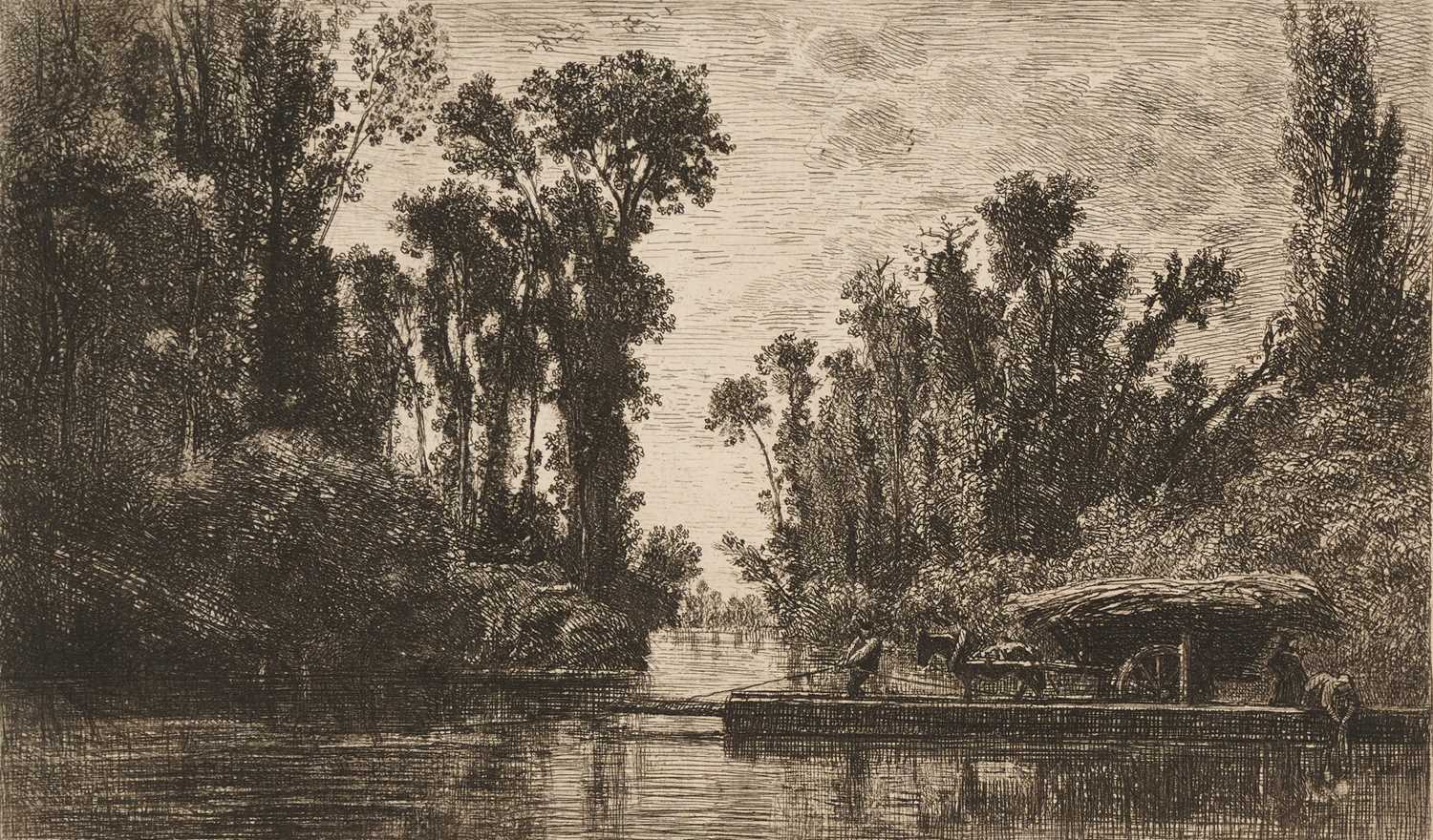 Lot 467 - CHARLES FRANCOIS DAUBIGNY (FRENCH 1817-1878) AND OTHER BARBIZON SCHOOL