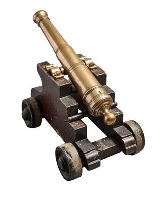 Lot 269 - A BRONZE SIGNAL CANNON, 19TH CENTURY