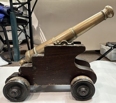 Lot 269 - A BRONZE SIGNAL CANNON, 19TH CENTURY
