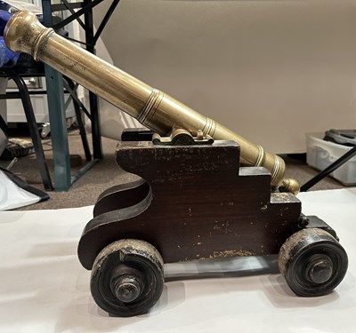 Lot 269 - A BRONZE SIGNAL CANNON, 19TH CENTURY