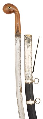 Lot 342 - AN OTTOMAN SILVER-MOUNTED SWORD (SHAMSHIR), TURKEY, 18TH/ EARLY 19TH CENTURY