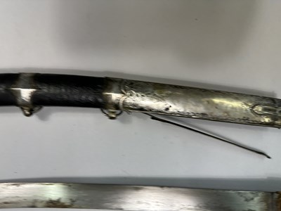 Lot 342 - AN OTTOMAN SILVER-MOUNTED SWORD (SHAMSHIR), TURKEY, 18TH/ EARLY 19TH CENTURY