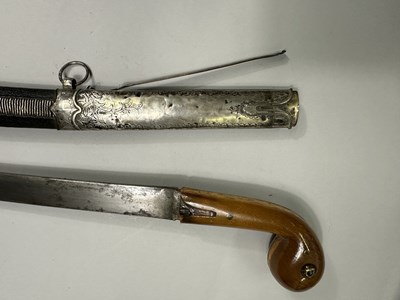 Lot 342 - AN OTTOMAN SILVER-MOUNTED SWORD (SHAMSHIR), TURKEY, 18TH/ EARLY 19TH CENTURY
