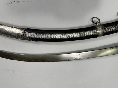 Lot 342 - AN OTTOMAN SILVER-MOUNTED SWORD (SHAMSHIR), TURKEY, 18TH/ EARLY 19TH CENTURY