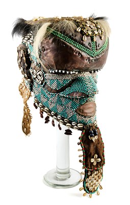 Lot 373 - A CENTRAL AFRICAN KUBA MASK, CONGO, 20TH CENTURY