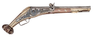 Lot 221 - A 25 BORE WHEEL-LOCK ‘PUFFER’ PISTOL, NUREMBURG, CIRCA 1575