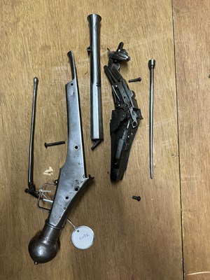 Lot 222 - A RARE 28 BORE GERMAN SMALL WHEEL-LOCK ‘PUFFER’ PISTOL FORMED ENTIRELY OF STEEL, CIRCA 1580