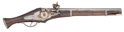 Lot 234 - A 20 BORE AUSTRIAN WHEEL-LOCK HOLSTER PISTOL, CIRCA 1620-30