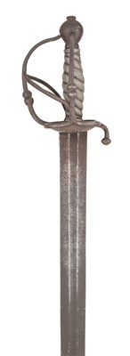 Lot 183 - A SWISS MILITARY SWORD, THE BLADE DATED 1726