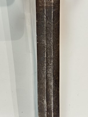 Lot 183 - A SWISS MILITARY SWORD, THE BLADE DATED 1726