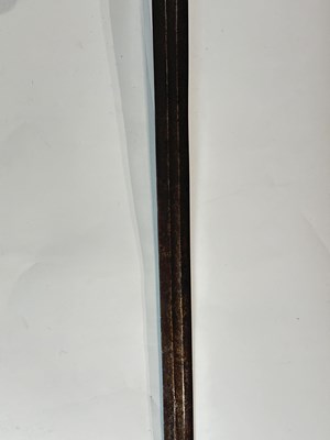 Lot 183 - A SWISS MILITARY SWORD, THE BLADE DATED 1726