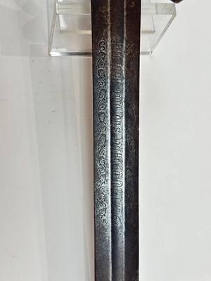 Lot 183 - A SWISS MILITARY SWORD, THE BLADE DATED 1726