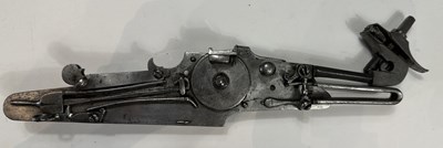 Lot 213 - A RARE DETACHED GERMAN COMBINED MATCH-AND WHEEL-LOCK MECHANISM, LATE 16TH CENTURY