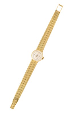 Lot 312 - LONGINES: A LADY'S GOLD BRACELET WATCH, SWISS, 1960s