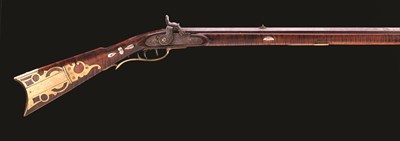 Lot 166 - AN AMERICAN PERCUSSION PLAINS RIFLE