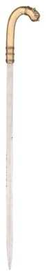 Lot 527 - AN INDIAN SWORD CANE BLADE, 19TH CENTURY