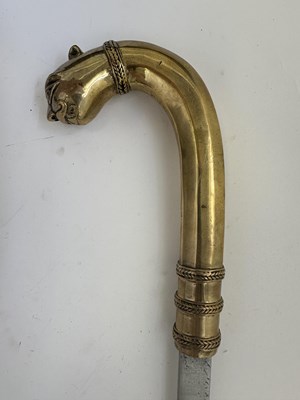 Lot 527 - AN INDIAN SWORD CANE BLADE, 19TH CENTURY